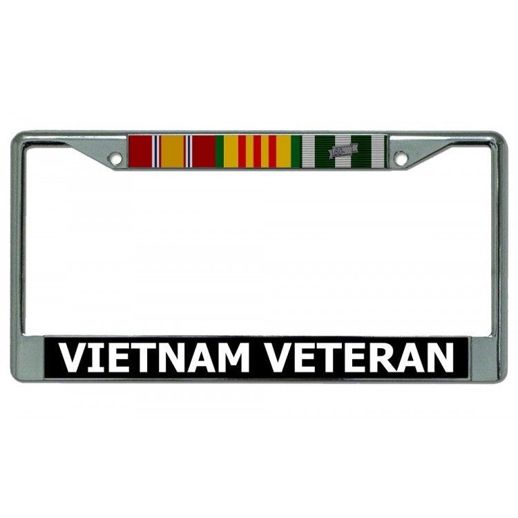 6 x 12 in. Chrome Vietnam Veteran License Plate Frame