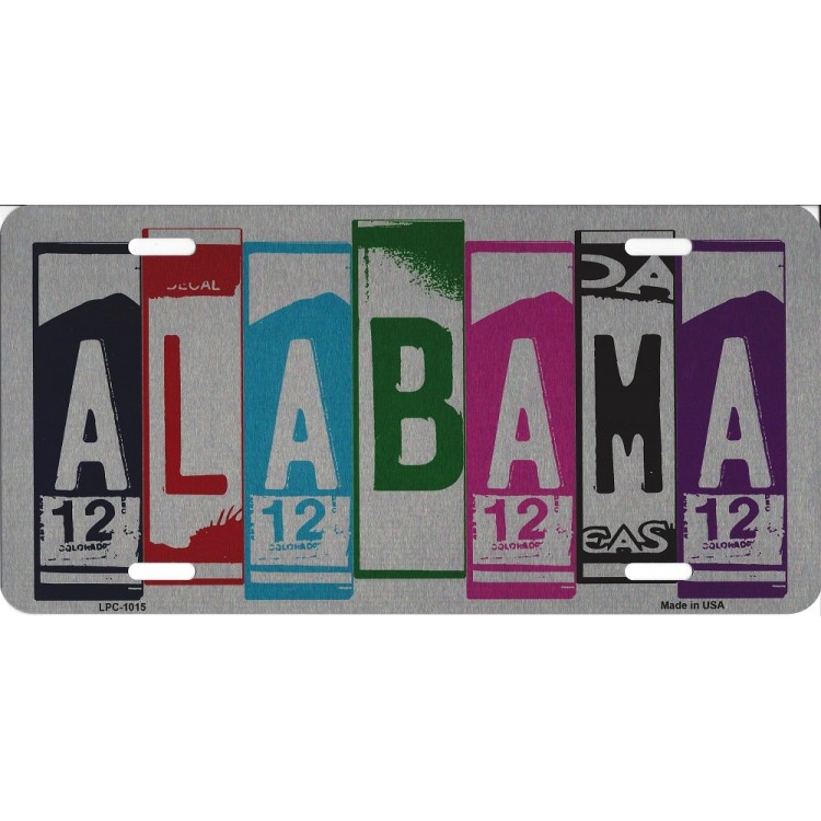 LPC-1015 6 x 12 in. Alabama Cut Style License Plate
