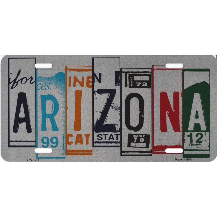 LPC-1017 6 x 12 in. Arizona Cut Style License Plate