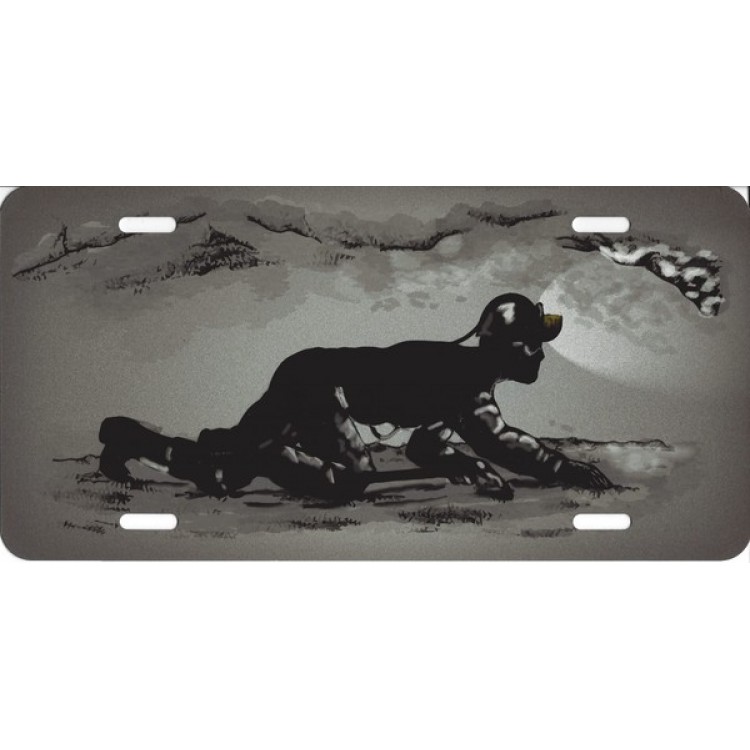 SM482 6 x 12 in. Miner Airbrush License Plate