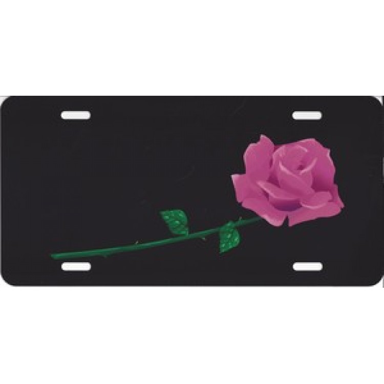 SM538 6 x 12 in. Pink Rose Airbrush License Plate, Free Names on This Air Brush -  212 Main