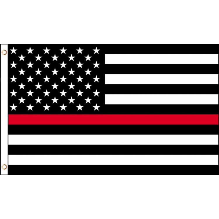 Picture of 212 Main THINREDLINE35 36 x 60 in. USA Thin Red Line Polyester Flag