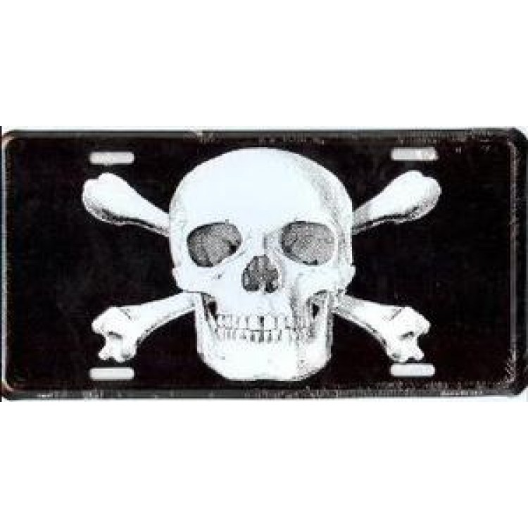 6 x 12 in. Skull & Crossbones License Plate