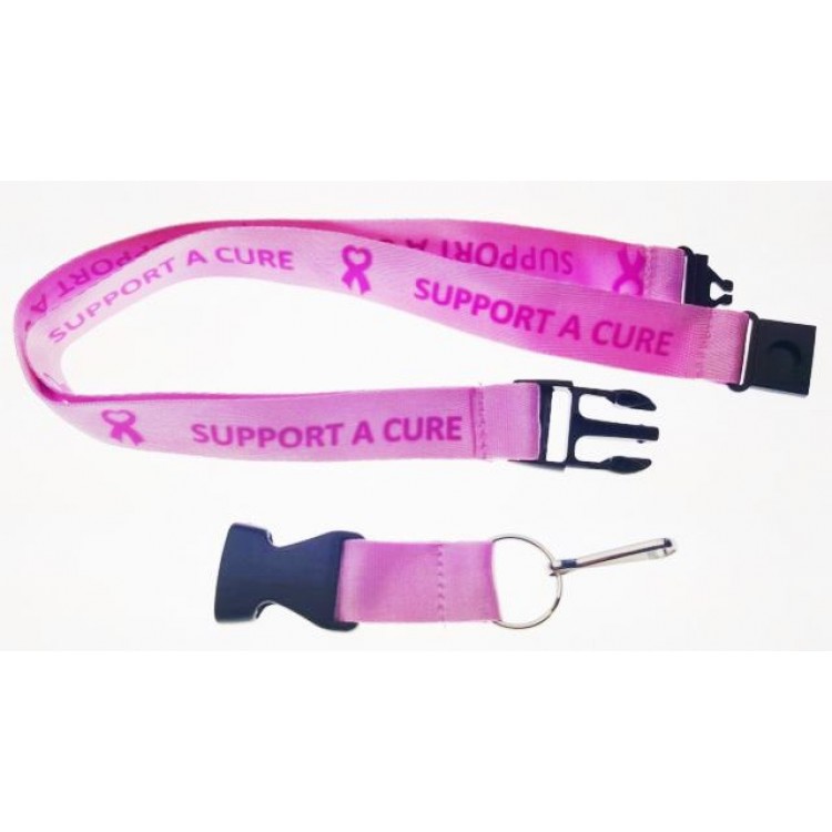 Picture of 212 Main MF1020 Support a Cure Pink Lanyard with Neck Safety Latch
