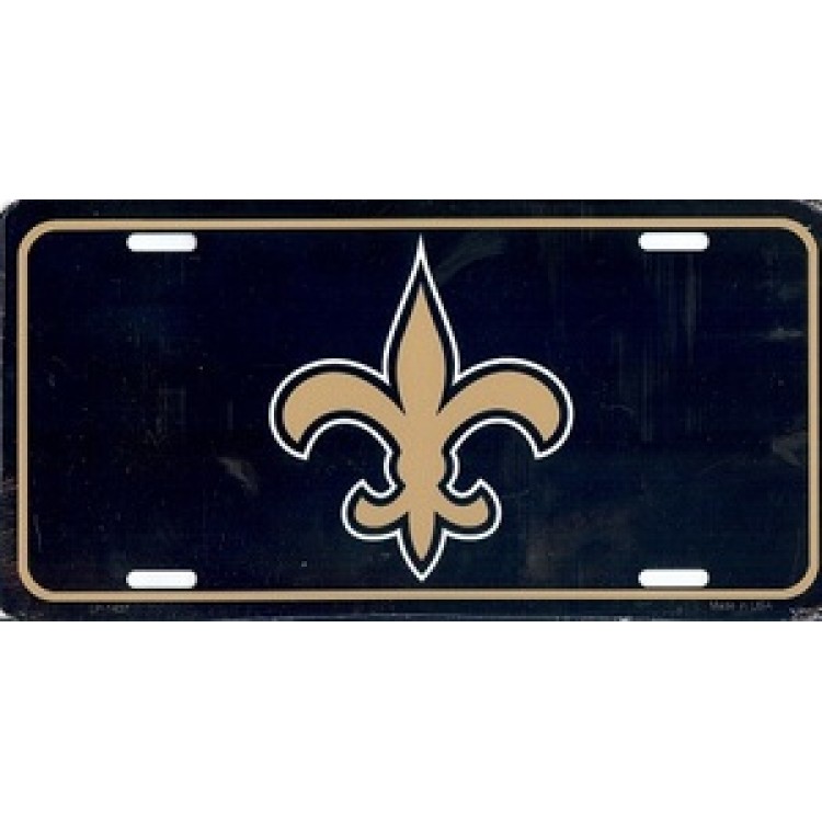 6 x 12 in. Fleur-de-lis Metal License Plate