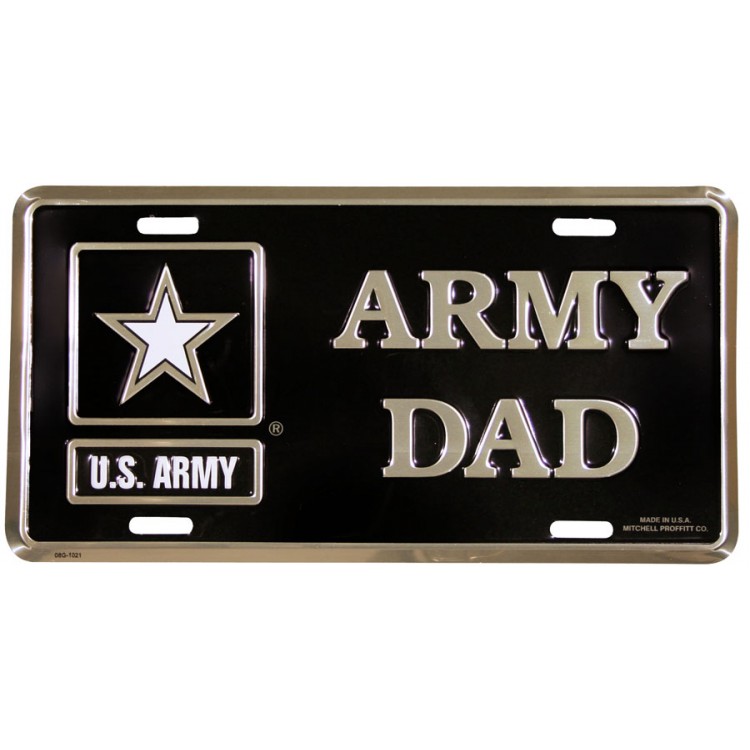 LA60 Army Dad Metal License Plate