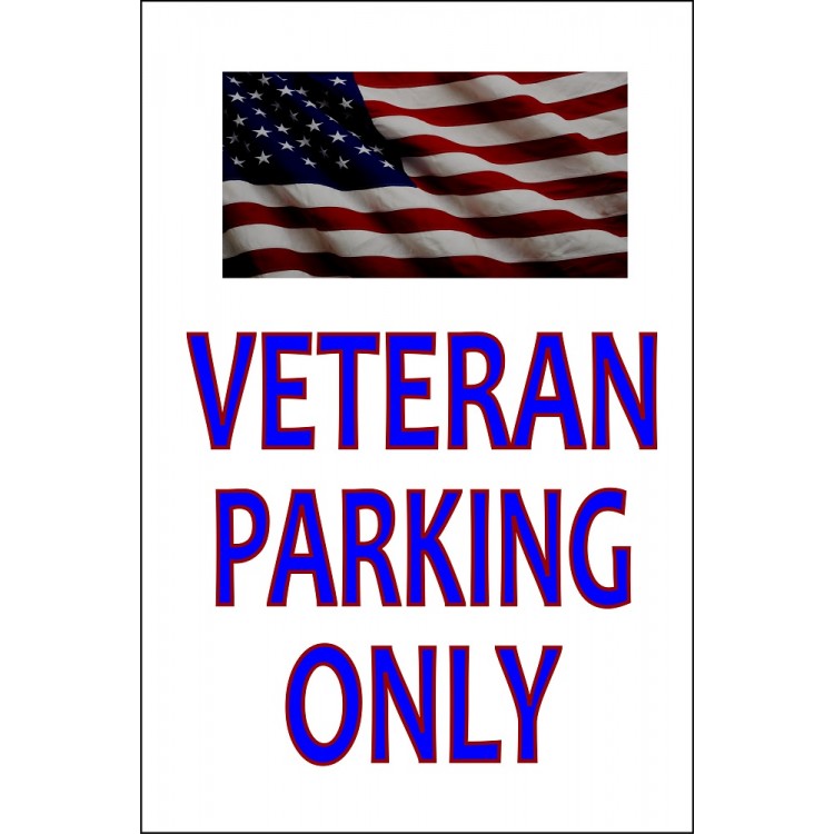 LPO2751 8 x 11 in. Veteran Only Parking Sign