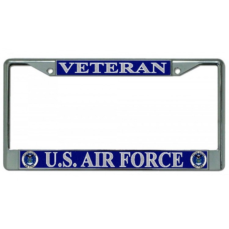 LPO2805 U.S. Air Force Veteran Chrome License Plate Frame