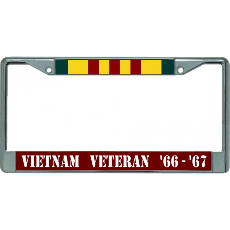 6 x 12 in. Vietnam Veteran Any Years Chrome License Plate Frame