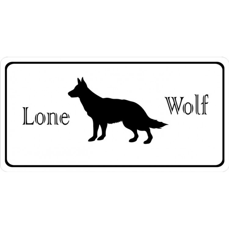LPO2830 6 x 12 in. No.2 Lone Wolf Photo License Plate -  212 Main