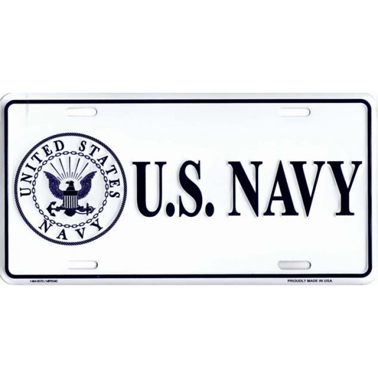MP9040 6 x 12 in. U.S. Navy Metal License Plate