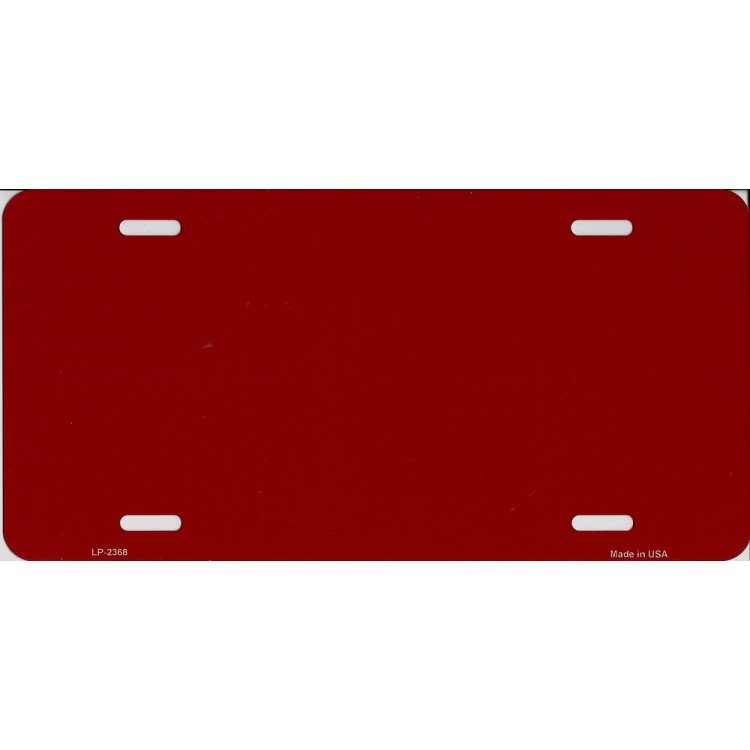LP-2368 6 x 12 in. Red Solid Blank Metal License Plate