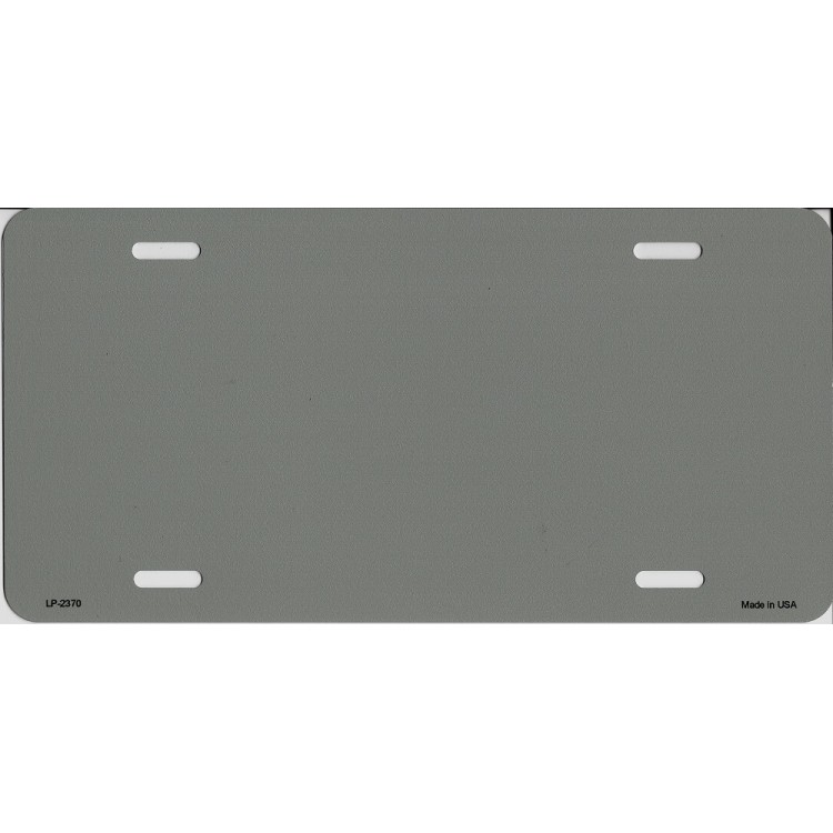 LP-2370 6 x 12 in. Gray Solid Blank Metal License Plate