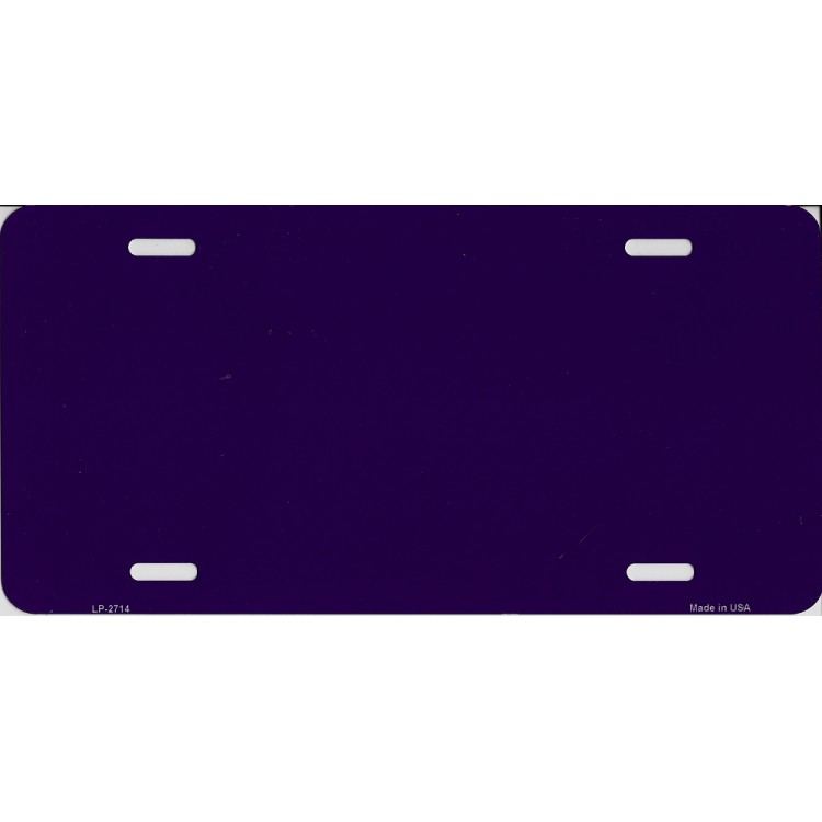 LP-2714 6 x 12 in. Purple Solid Blank Metal License Plate
