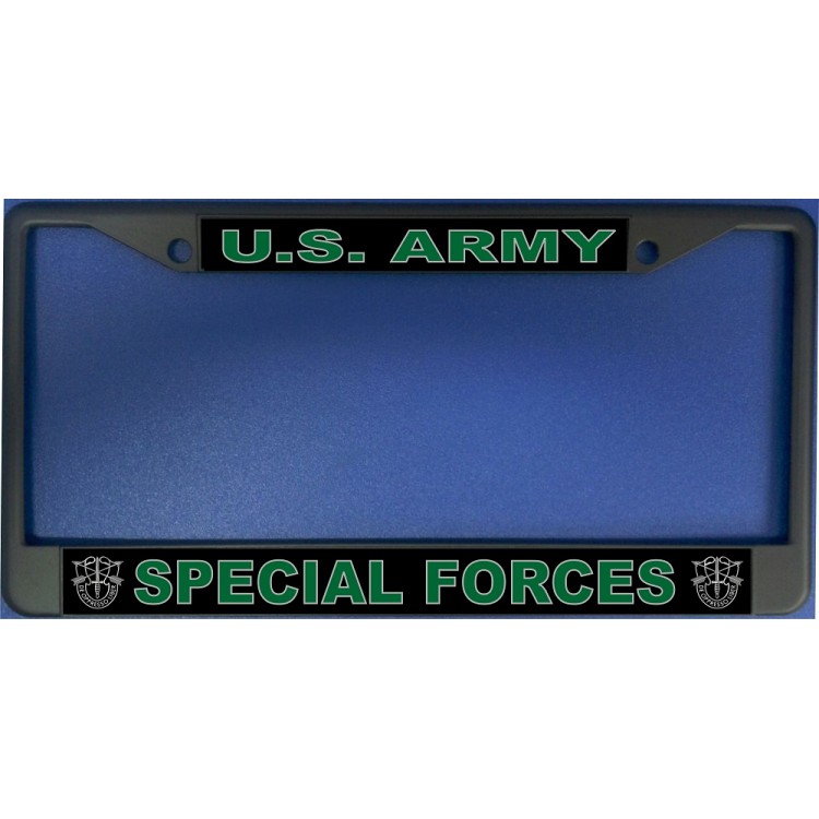 LPO2923 U.S. Army Special Forces Chrome License Plate Frame