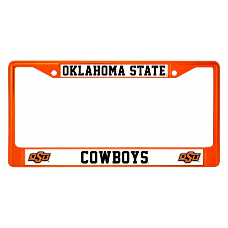 FCC-230003OR Oklahoma State Cowboys Anodized Orange License Plate Frame