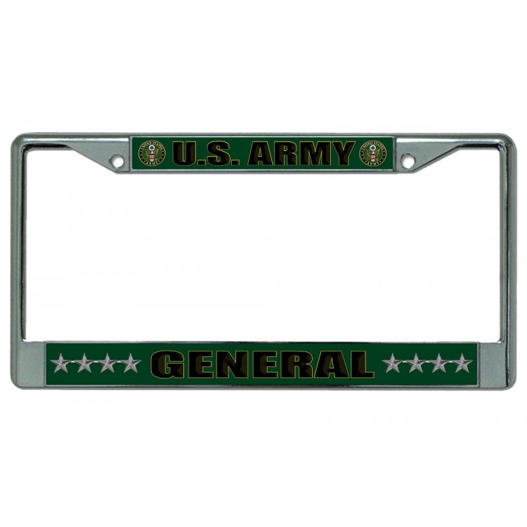 LPO2167 U.S. Army General Chrome License Plate Frame