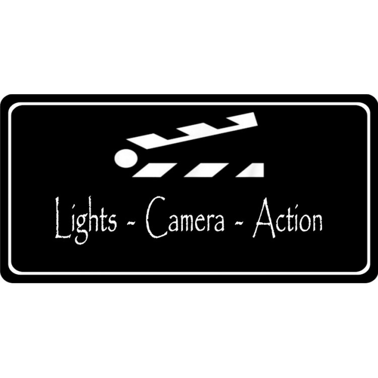 LPO5931 6 x 12 in. Lights Camera Action Photo License Plate