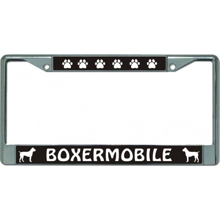 LPO5936 6 x 12 in. Boxermobile Chrome License Plate Frame