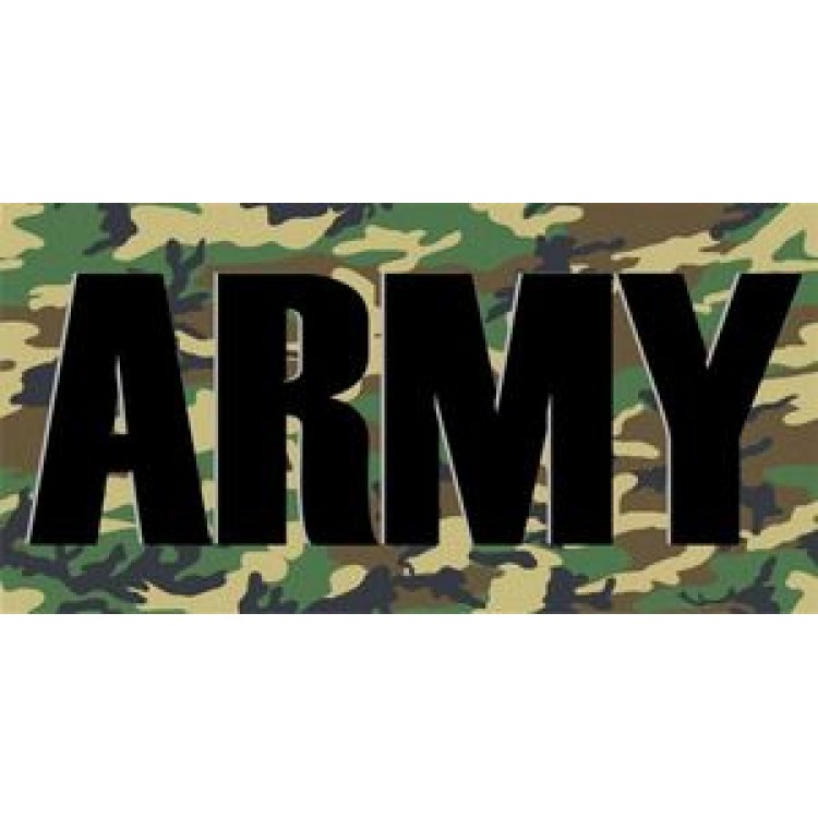 LPO681 Army Camo License Plate