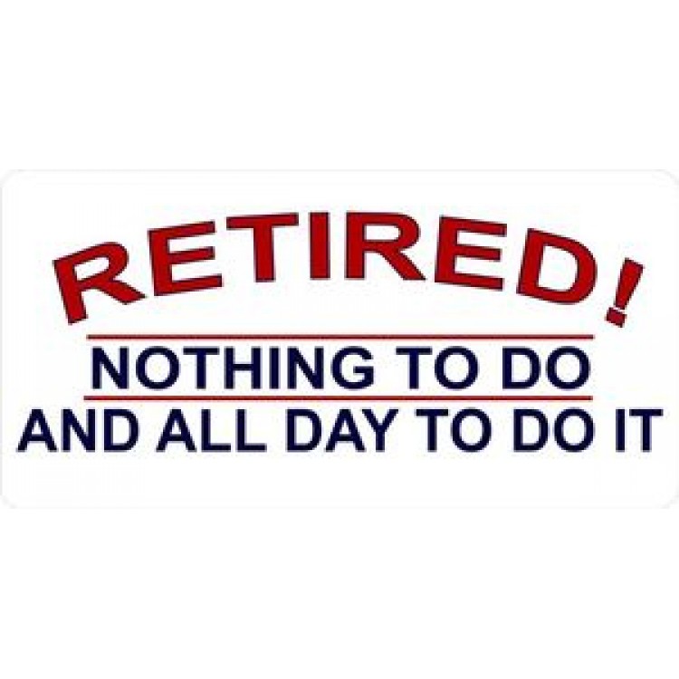 LPO699 Retired Nothing to Do Photo License Plate