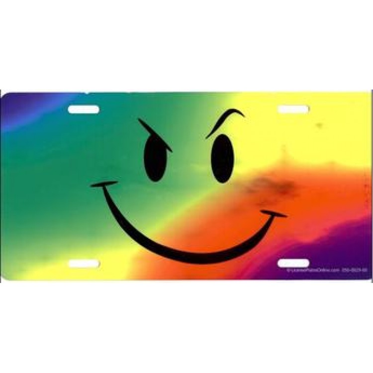 LPO784 Attitude Face on Multi Color License Plate