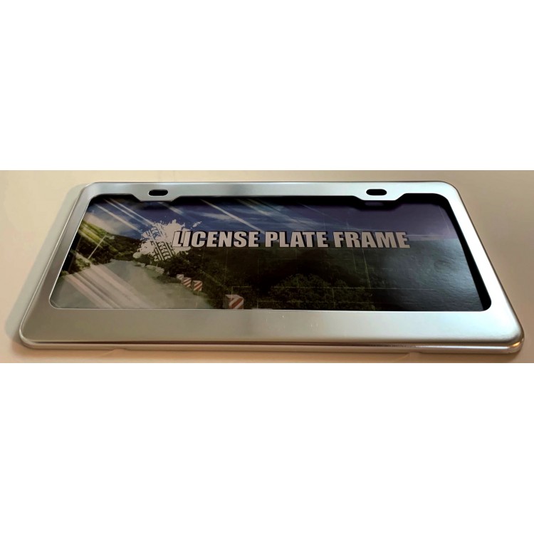 BF-401CHR 6 x 12 in. Anodized Chrome Aluminium License Plate Frame