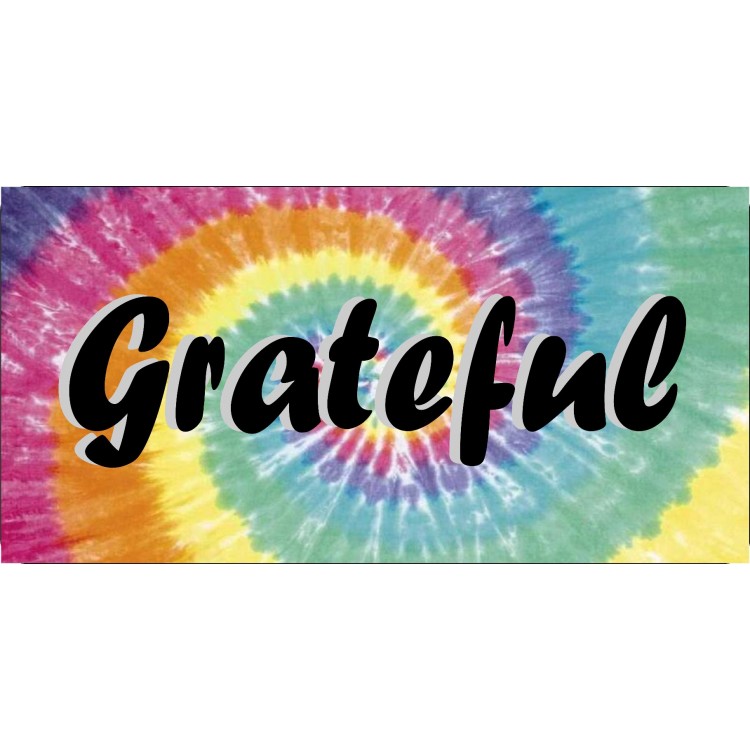 LPO5075 6 x 12 in. Grateful Tie Dye Photo License Plate -  212 Main