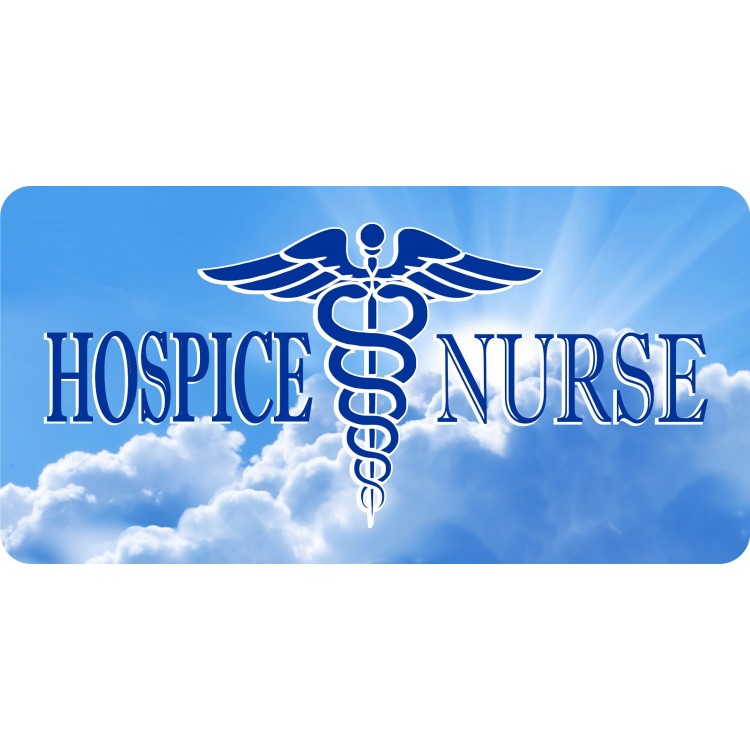 6 x 12 in. Hospice Nurse on Clouds Photo License Plate