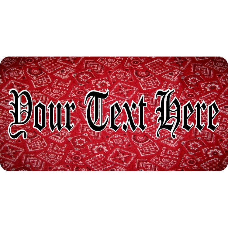 LPO5143 Paisley Print Red Photo License Plate