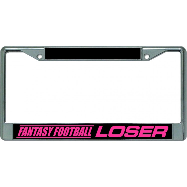 LPO5212 6 x 12 in. Fantasy Football Loser Chrome License Plate Frame