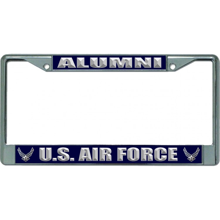 LPO5160 6 x 12 in. U.S. Air Force Aluminium Chrome License Plate Frame