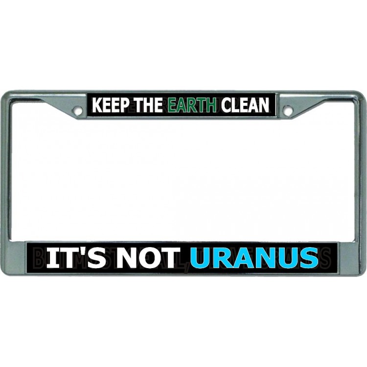 LPO5177 6 x 12 in. Keep the Earth Clean Chrome License Plate Frame
