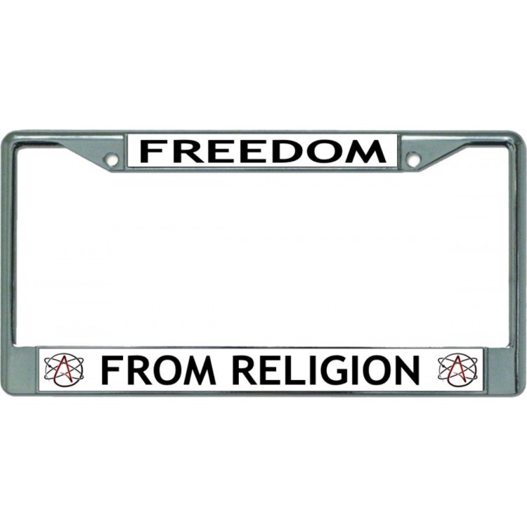 LPO5962 6 x 12 in. Freedom From Religion Chrome License Plate Frame