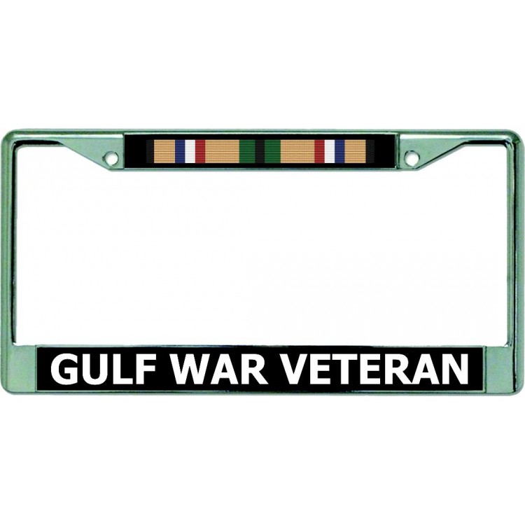 6 x 12 in. Gulf War Veteran Chrome License Plate Frame