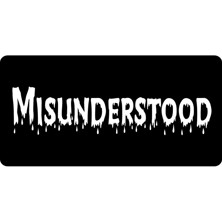 LPO6810 6 x 12 in. Misunderstood on Black Photo License Plate
