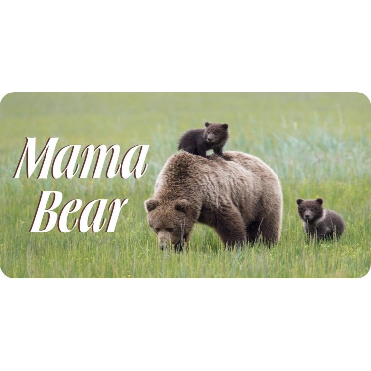 LPO6813 6 x 12 in. Mama Bear Photo License Plate