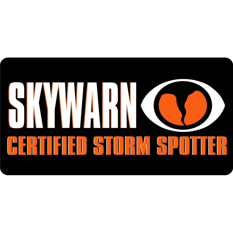 6 x 12 in. Skywarn Certified Storm Spotter Photo License Plate