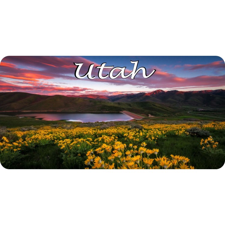 LPO6830 6 x 12 in. Utah Mountain Scene Photo License Plate