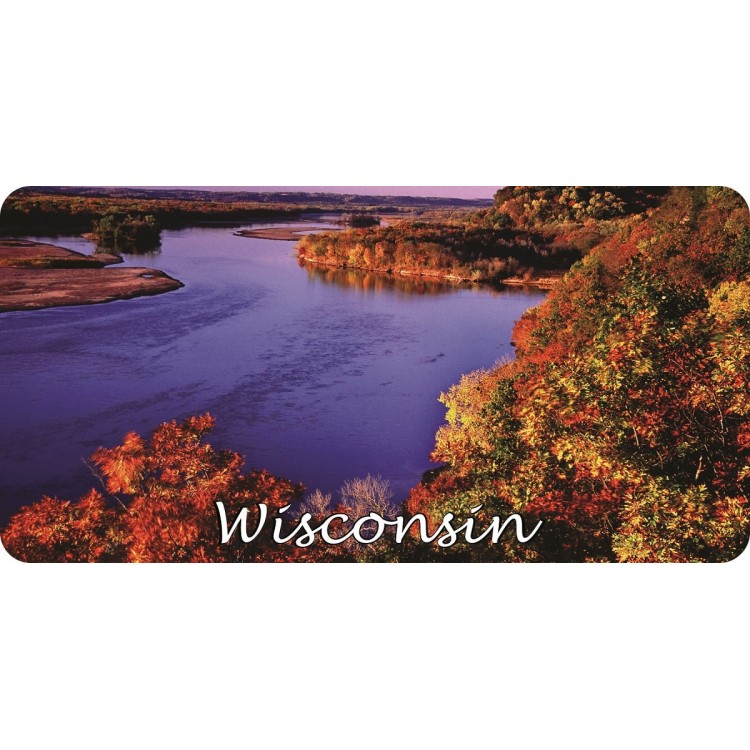 LPO6891 6 x 12 in. Wisconsin Scenery Photo License Plate