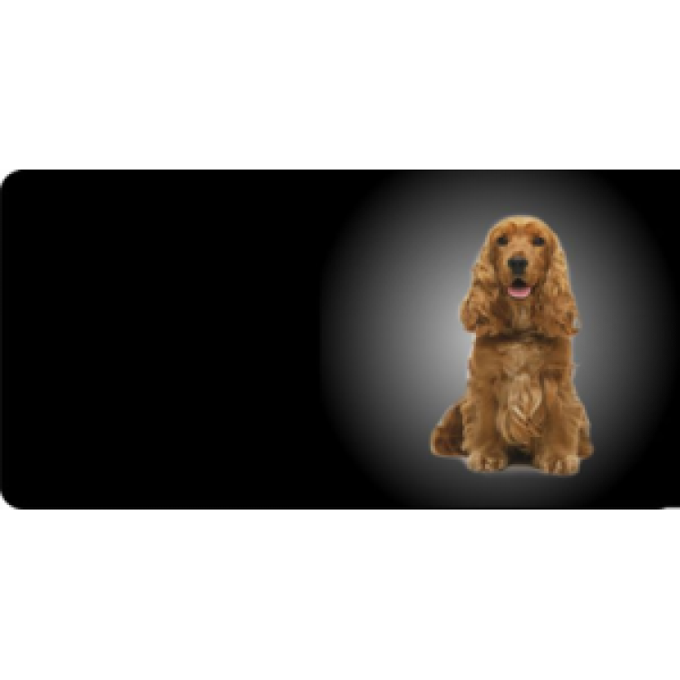 LPO527 Brown Cocker Spaniel Photo License Plate