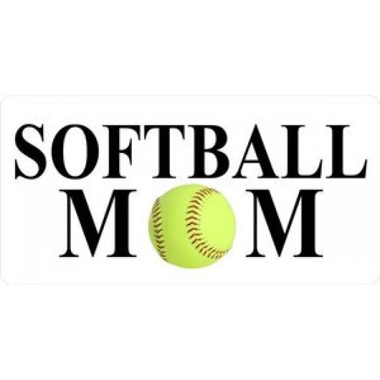 LPO463 Softball Mom License Plate
