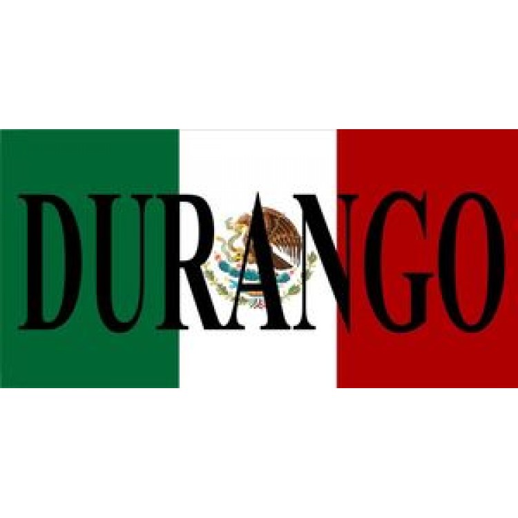 LPO418 Mexican Flag with Durango Photo License Plate