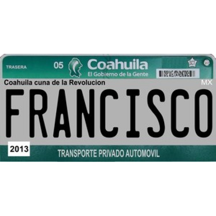 LPO891 Mexico Coahuila Photo License Plate