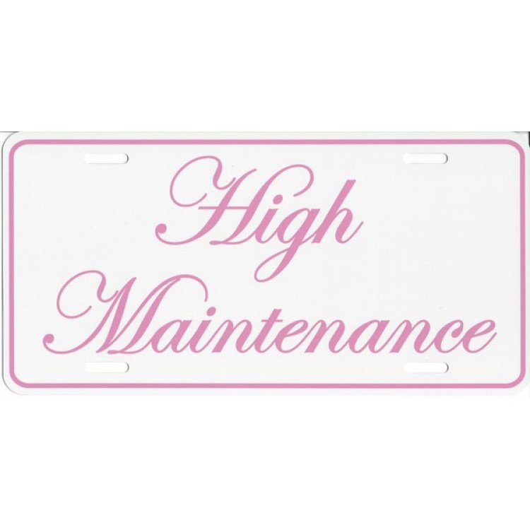LPO1264 High Maintenance Photo License Plate
