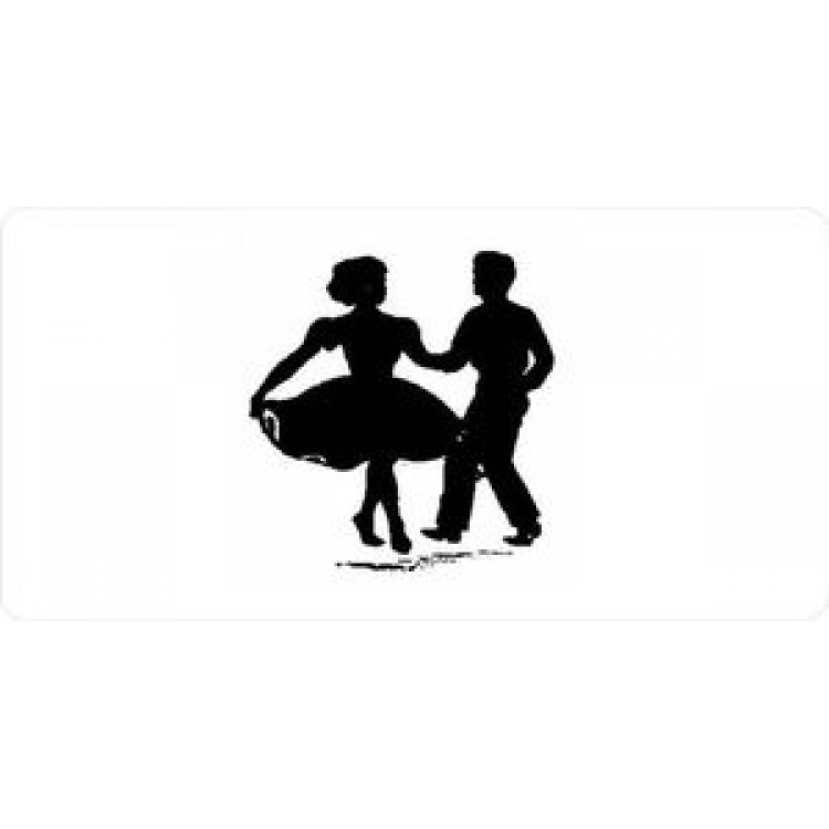 LPO93 6 x 12 in. Square Dancers License Plate