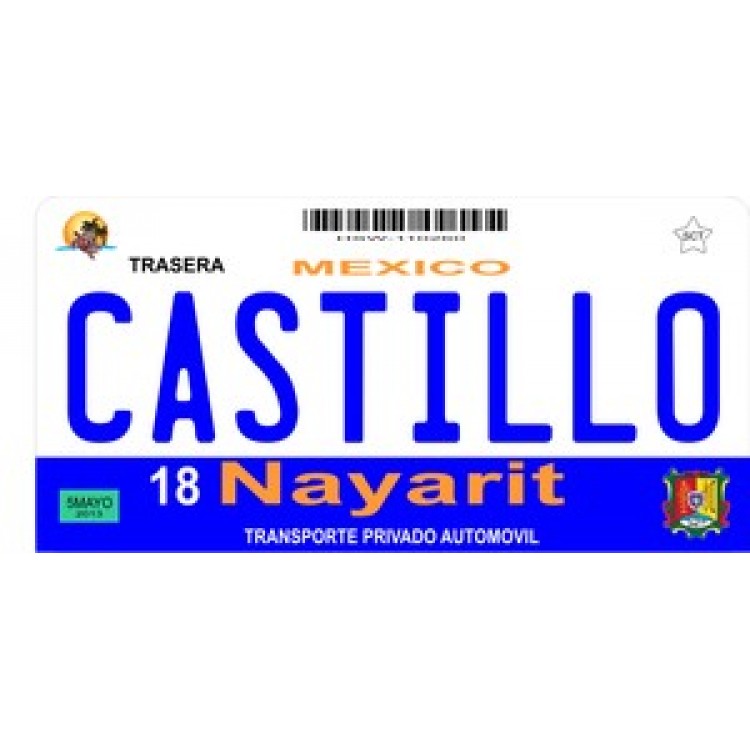 LPO902 Mexico Nayarit Photo License Plate