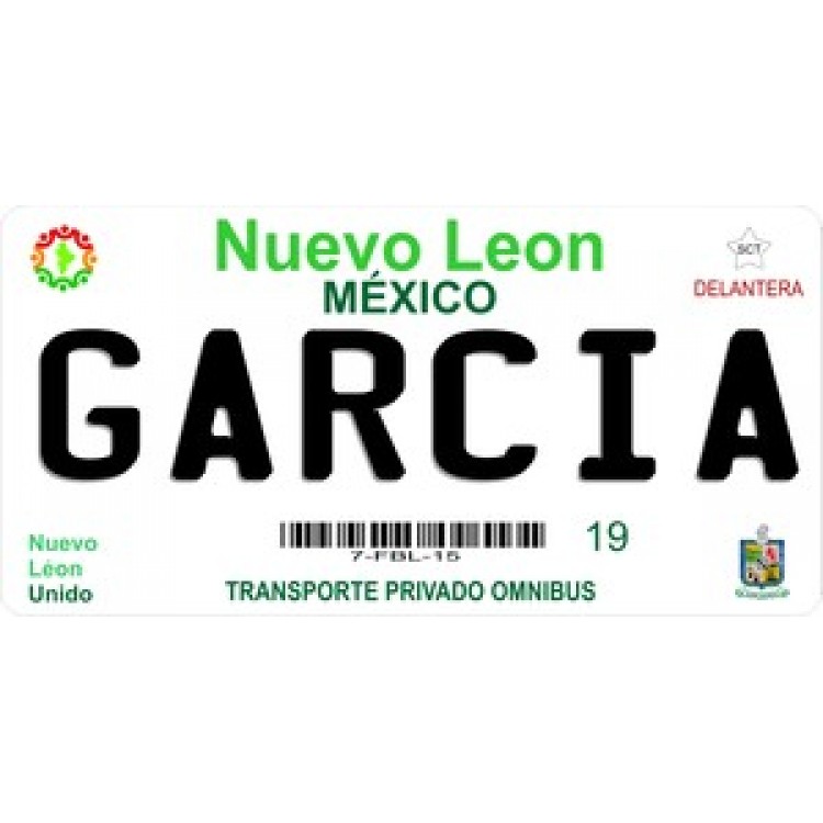 LPO903 Mexico Nuevo Leon Photo License Plate