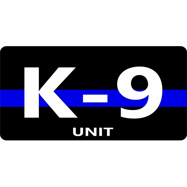 6 x 12 in. K-9 Unit Photo License Plate