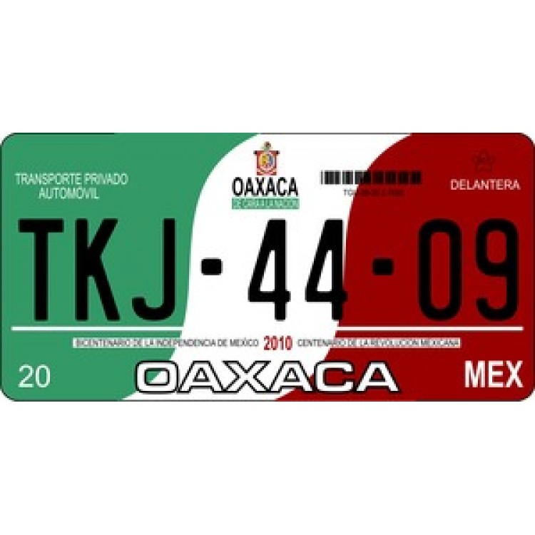 LPO904 Mexico Oaxaca Photo License Plate